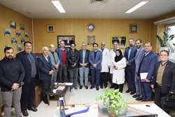 برگزاری مراسم تودیع امیر سعدالله زاده و معارفه مرتضی نادری مسئولان پیشین و جدید حراست مجتمع بیمارستانی امیراعلم